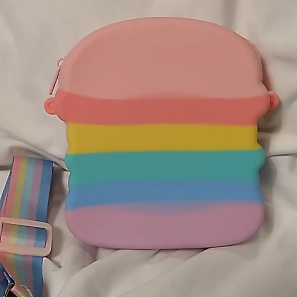 Pop It Rainbow Hamburger Bag 4.5 x 5 x 1.5 inches
